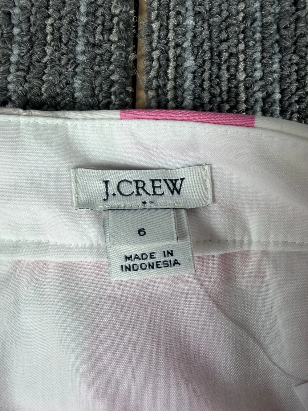 NWT J. Crew Pink/Orange Gingham Ruffled Pencil Skirt Size 6